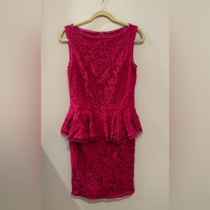 Tadashi Shoji Peplum Lace Dress